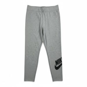 Nike Women's Gray Leggings with Black Logo